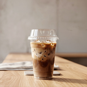 Wholesale 95mm PP <b>Plastic</b> Single Wall Disposable <b>Plastic</b> <b>Cups</b> 12/16/20oz with Lids for Iced Coffee Tea Juice Dessert - Product Image 1