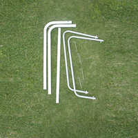 Portería de Fútbol Plegable TSFI TST-GPF01, Portátil, Clásica, Mediana, 3 pies x 4 pies, Blanca, Tubo de 38 mm, Patrón Cuadrado, Red de Acero