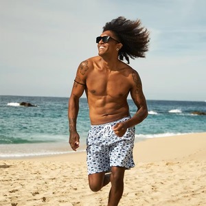 <b>Mens</b> Blue Floral Swim <b>Trunks</b> Quick Dry Beach Shorts Summer Board Shorts OEM Wholesale Swimwear Fashion <b>Mens</b> Luxury Print - Product Image 1