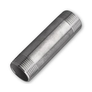 Raccord de tuyauterie droit en acier inoxydable industriel soudé, connecteur de débit basse pression - Product Image 1
