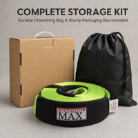 Sangle de remorquage en polyester haute ténacité, robuste, pour véhicules 4x4, sangle de récupération d'urgence avec boucles renforcées pour camion et SUV