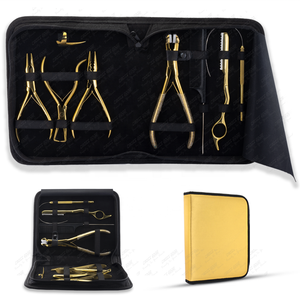 Cinta en Alicates para extensiones de cabello, almohadillas de silicona, conjunto de herramientas de extensión de cabello de microcuentas con funda de Etiqueta Privada, precios al por mayor - Product Image 1