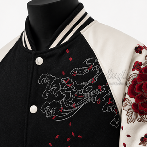 Chaqueta Universitaria Japonesa Personalizada, Cuerpo de Lana, Mangas de Cuero, Chaqueta de Béisbol Letterman, Fabricante de Marca Privada OEM - Product Image 6