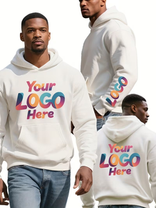 Personalized Customizable Men's Hoodies Made 100% Cotton Featuring Long Sleeves Lightweight Design Eco-Friendly Breathable for - Product Image 3