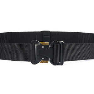 Cinturón Casual de Nailon con Hebilla de Cierre Automático, Color Sólido, Duradero, Moldeado en una Sola Pieza, Hebilla Rectangular de Plástico, Negro, Marrón, Azul Marino - Product Image 2