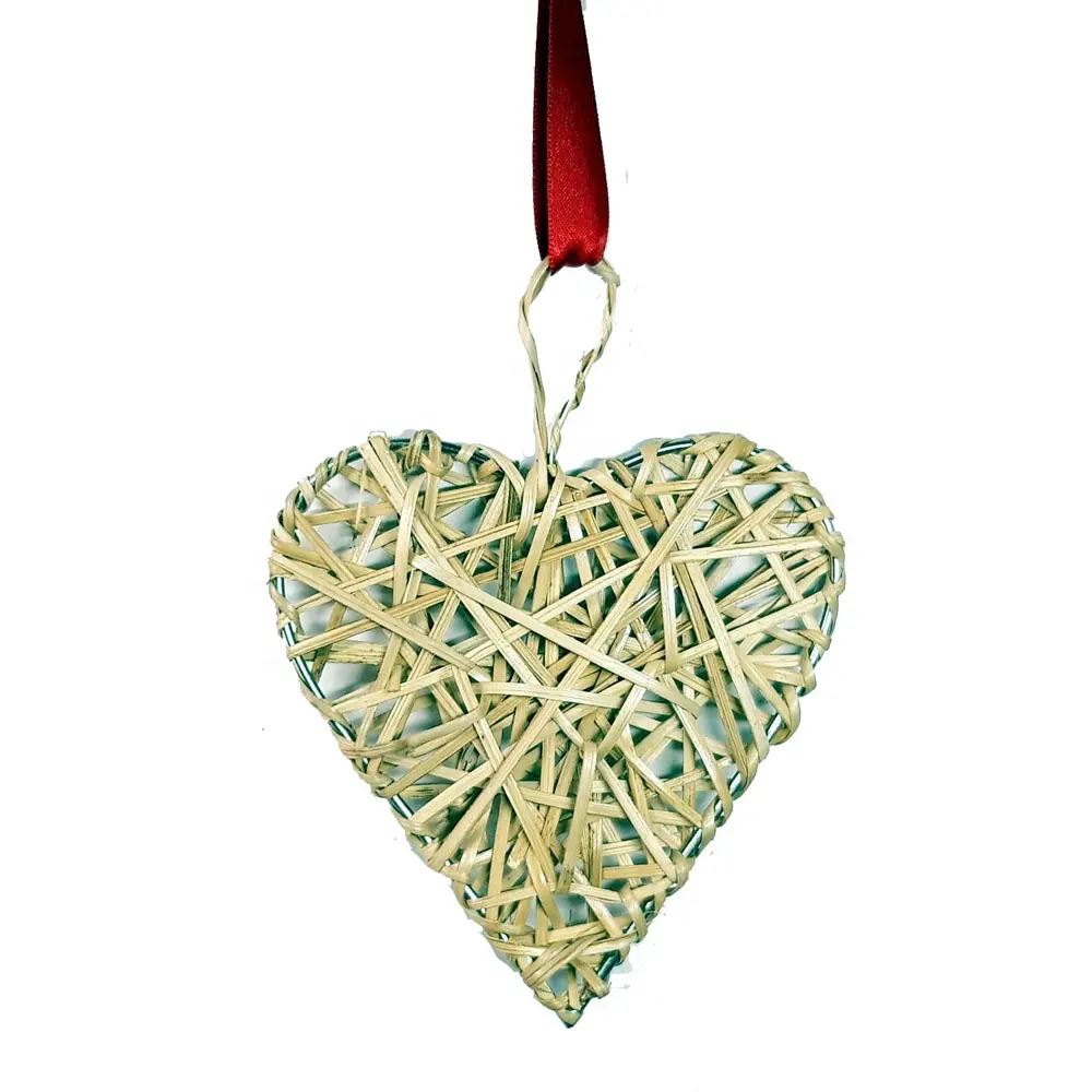 Christmas ornament Rattan Vintage Heart and Other Design Christmas Decoration Hanging Ornaments