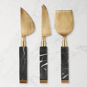 Stainless Steel Cheese <b>Knives</b> Sets With Marble Handles Bee Design Logo Latest Arrival Luxury Cake Server Set For Parties Events - Product Image 4