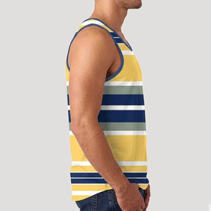 Camiseta sin mangas para hombre, corte ajustado, tejido transpirable, para gimnasio, entrenamiento, rendimiento atlético, ropa deportiva, pedido al por mayor - Product Image 6