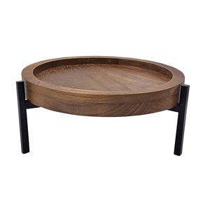 Base Redonda de Madera Natural para Exhibición de Pasteles, Plantas y Decoración - Product Image 2