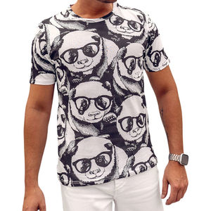 T-shirt pour homme en coton 100% personnalisé en gros, fabrication en usine, impression par sublimation intégrale, motif uni - Product Image 4