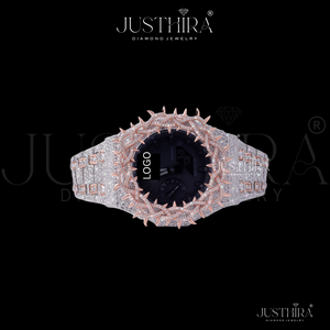 Best Quality Custom Logo Moissanite Diamond <b>Watch</b> Hip Hop <b>Iced</b> <b>Out</b> Luxury Quartz Wristwatch for Wholesale Available For Sale - Product Image 4