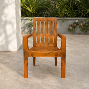 Fauteuil boule moderne fait main en plastique à rayures orthopédiques, bicolore, style antique, pour salle à manger, salon, chambre, bureau à domicile et usage extérieur - Product Image 2