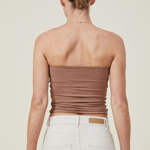 Nouveaux tops tube pour femmes à la mode, en promotion, sans manches, épaules dénudées, amincissants, prix de gros, prix bas, personnalisables - Product Image 4