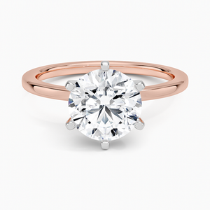 Elegant 14K White Gold Six-Prong Solitaire Ring with Timeless Luxury and Brilliant Solitaire Beauty - Product Image 5