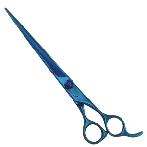 Professional Blue Titanium Coated Hair Scissors Stainless Steel Straight Blade Barber Salon Cutting <b>Shears</b> Made In Pakistan - Product Image 1