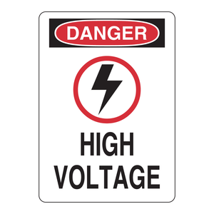 Letrero de PVC de Alto Voltaje Brady Danger para Salas Eléctricas y Áreas de Equipos - Product Image 3