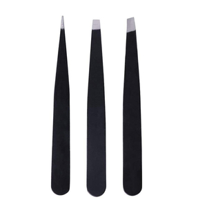 ชุดแหนบปลายเฉียงสแตนเลสสำหรับถอนขนคิ้ว พร้อมกล่องหนัง - Product Image 3