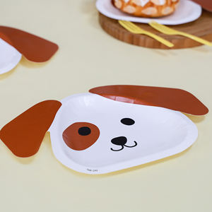 Juego de tenedor de plato desechable para perro de 150x245mm, Material de papel duradero para fiestas fáciles de limpiar, Kits de suministros desechables para fiestas - Product Image 5