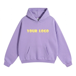 Sweat à capuche unisexe de luxe surdimensionné 100 % coton avec impression de logo personnalisé, couleur unie, éco-responsable, streetwear de marque - Product Image 2