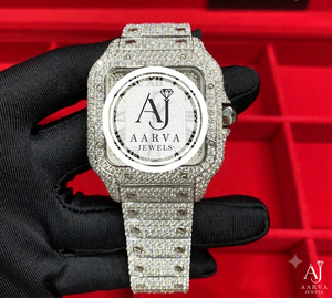 Montre mécanique à cadran carré, bracelet en strass, montre-bracelet avec lunette en cristal facetté, style bijou - Product Image 1