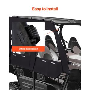 Cabina con Porte Superiori Morbide Antivento Impermeabili con Cerniera Compatibile con Kawasaki Teryx4 UTV 2012-2022 - Product Image 5