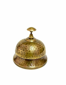 Campana de escritorio náutica de latón macizo, campana de servicio vintage para hotel, campana de recepción, campana de llamada marina antigua, acabado pulido hecho a mano - Product Image 5