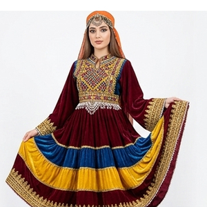 Traditional Handmade Afghani Ethnic <b>Wedding</b> Collection Afghan Kuchi Dress High Quality Silk Material Vintage Afghan Kuchi Dress - Product Image 3