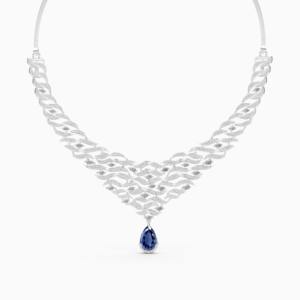 Collier Ocean Embrace avec diamants cultivés en laboratoire de 4,70 carats et pierres précieuses en or jaune 9 carats, or blanc, or rose - Product Image 2