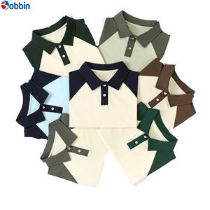 เสื้อโปโลผู้ชาย แขนสั้น ทรงหลวม สไตล์ลำลอง แฟชั่นฤดูร้อน คอปกพับ ผ้าฝ้ายแท้ ตัดต่อสี - Product Image 6