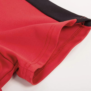 Polo para Mujer Personalizado de Manga Corta Rojo con Cremallera, Top de Verano Casual Ajustado con Rayas en el Hombro, Ropa de Trabajo - Product Image 4