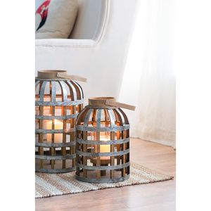 Linterna decorativa de madera con mango para interiores y exteriores para el jardín del hogar y la boda Candelabros de madera de calidad y tarros de velas - Product Image 2