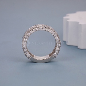 Trendy Design Lab Created Diamond <b>Ring</b> in White Gold Eternity Band Round Cut Diamond <b>Ring</b> for Women's from <b>Indian</b> Supplier - Product Image 1