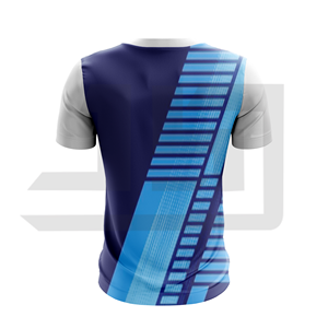 เสื้อยืดกีฬา JAMEZ SPORTS สำหรับผู้ใหญ่ทุกเพศ พิมพ์ชื่อทีมได้ตามต้องการ ผ้าฝ้าย 100% ระบายอากาศได้ดี แห้งเร็ว ต้านเชื้อแบคทีเรีย คอวี - Product Image 5