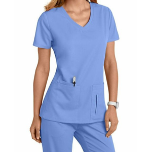 Top venta Top camisa uniformes médicos conjunto enfermera Hospital ropa médica estilo deportivo conjunto muy suave de la fábrica Saomai FMF - Product Image 2