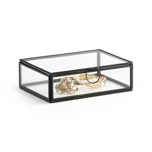 Premium Quality Metal & Glass Jewelry <b>Box</b> Elegant <b>Trinket</b> Storage Case for Jewelry Collection Rings Earrings Bracelet - Product Image 3