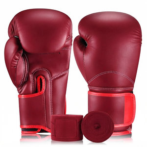 ถุงมือฝึกซ้อมมวย MMA แบบครึ่งนิ้ว วัสดุ PU สำหรับคิกบ็อกซิ่ง ซานด้า ปรับขนาดได้ ป้องกันการลื่น - Product Image 2