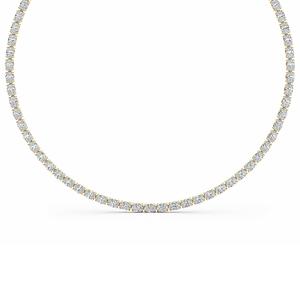Collar de tenis de lujo en oro rosa de 9K con diamantes ovalados creados en laboratorio en línea continua, 46.44 CTW - Product Image 6