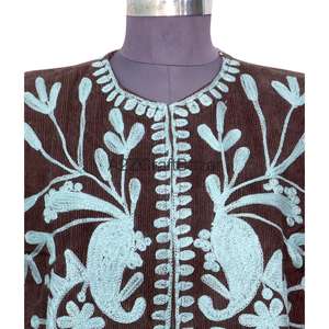 Chaleco Suzani Hecho a Mano para Mujer, 100% Algodón, Estampado Floral, Transpirable, para Primavera/Otoño, con Mangas Cortas - Product Image 2