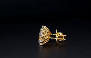 AMBER JEWELS Pendientes Unisex de Oro Sólido de 14K y Chapado en Oro de 14K, Estilo Vintage para Compromiso, Boda o Fiesta, con Diamante Cultivado en Laboratorio de Corte Brillante, Certificado IGI - Product Image 4
