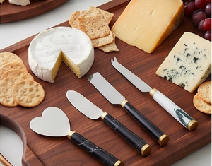 <b>Cheese</b> <b>Knife</b> <b>Set</b> Stainless Steel Blades With Plastic Handles Durable Modern Design Dishwasher Safe For Hotel Use And Cafe Use - Product Image 5