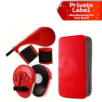 Lot de 6 Cibles de Boxe Multifonctionnelles Courbes et Ajustables en Cuir PU, Durables, pour Entraînement des Mains et des Pieds, Unisexe