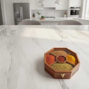กล่องใส่เครื่องเทศไม้ธรรมชาติพร้อมฝาปิด - Product Image 3