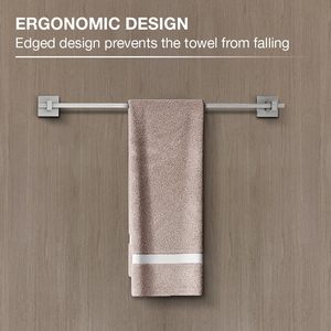 Porte-serviettes mural en acier inoxydable au design moderne et luxueux, universel, adapté aux accessoires de salle de bain d'hôtel, disponible à la vente - Product Image 6