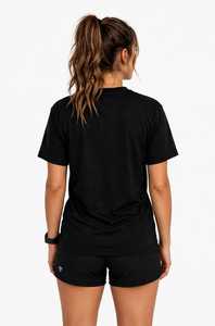 เสื้อยืดผู้หญิงฤดูร้อน สีกรมท่า ผ้าฝ้ายนุ่ม สวมใส่สบาย แขนสั้น ระบายอากาศได้ดี คุณภาพสูง ปรับแต่งได้ พิมพ์ลายสกรีน - Product Image 3