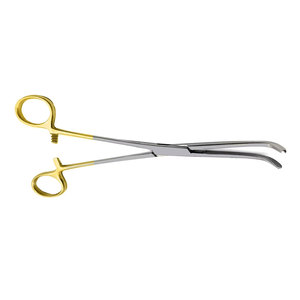 Pinzas de lahey para colecistectomía de acero inoxidable de grado quirúrgico - Instrumento curvo hemostático de sujeción y tracción con mango largo - Product Image 5
