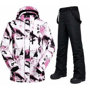 Chaqueta de Esquí con Capucha para Hombre, Personalizada OEM, Conjunto de Esquí con Impresión por Sublimación, Impermeable 10,000mm, Softshell con Cremallera - Product Image 2