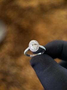 Luxury Design Diamond <b>Ring</b> with 925 <b>Silver</b> Jewelry and Oval Cut Moissanite for <b>Men</b> Women Bridal Gifts and Fine Fashion Use - Product Image 2
