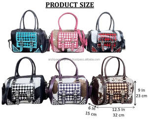 Nouveau Sac à Main Tendance Grande Capacité en Cuir de Vachette Gratté à Motif Damier, Sac Bandoulière en Peau de Bête pour Femme - Product Image 2