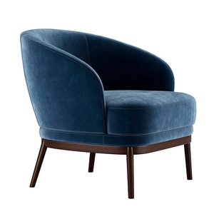 Fauteuil lounge contemporain en tissu, style nordique, pour villa et appartement - Product Image 1