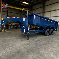 Remorque à benne basculante collier de cygne de qualité supérieure pour le transport de marchandises sur chantier, large gamme